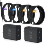 QZIIW Super Fast Samsung Charger Type C,45W Dual Port USB C Fast Charger