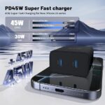 QZIIW Super Fast Samsung Charger Type C,45W Dual Port USB C Fast Charger - Image 3