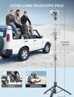 71" Phone Tripod & Selfie Stick - Image 6