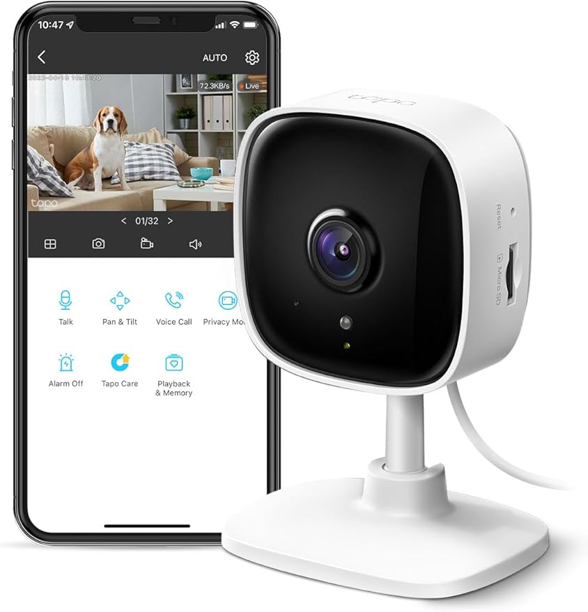 61eXVrZMglL._AC_SY879_ TP-Link Tapo 1080P Indoor Security Camera - Image 1